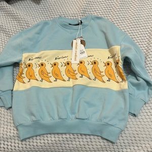 Turquoise Mini Rodini nightingale sweatshirt